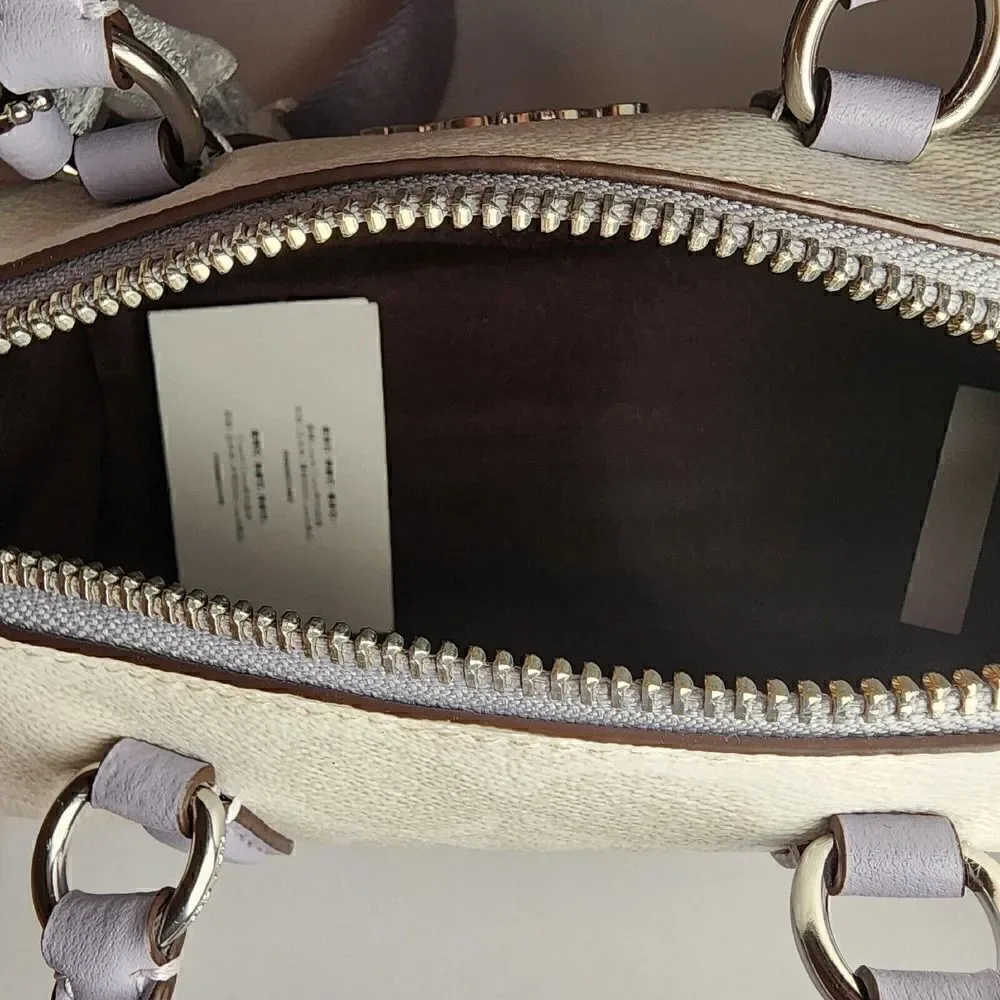 NWT Coach CB874 Lacey Crossbody In Signature Canvas Chalk Mist Purple